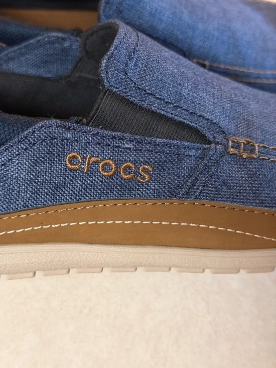 CROCS Men’s Denim Blue Slip-On Loafers - Picture 6 of 8